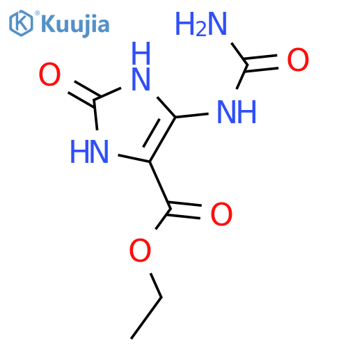 5-[(aminocarbonyl)amino]-2,3-dihydro-2-oxo-1H-Imidazole-4-carboxylic acid ethyl ester structure