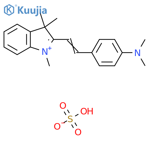 3H-Indolium, 2-[2-[4-(dimethylamino) phenyl] ethenyl]-1,3,3-trimethyl-, sulfate structure