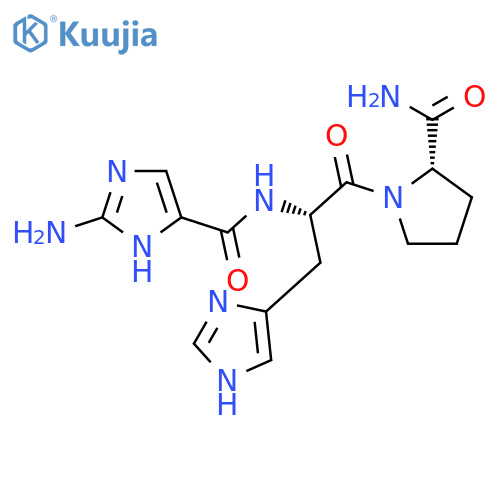 L-PROLINAMIDE, N-[(2-AMINO-1H-IMIDAZOL-4-YL)CARBONYL]-L-HISTIDYL- structure