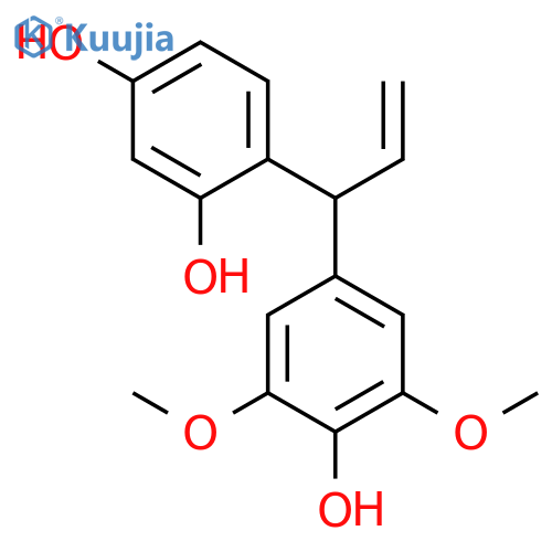 1,3-Benzenediol, 4-[1-(4-hydroxy-3,5-dimethoxyphenyl)-2-propenyl]- structure