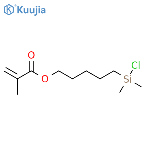2-Propenoic acid, 2-methyl-, 5-(chlorodimethylsilyl)pentyl ester structure