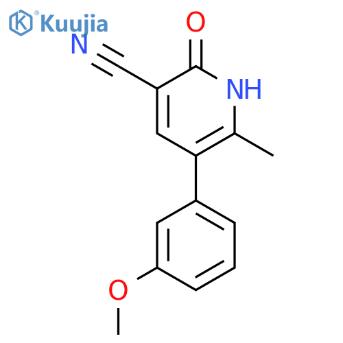 5-(3-Methoxyphenyl)-6-methyl-2-oxo-1,2-dihydropyridine-3-carbonitrile structure