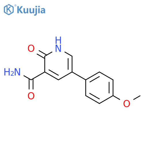 3-PYRIDINECARBOXAMIDE, 1,2-DIHYDRO-5-(4-METHOXYPHENYL)-2-OXO- structure