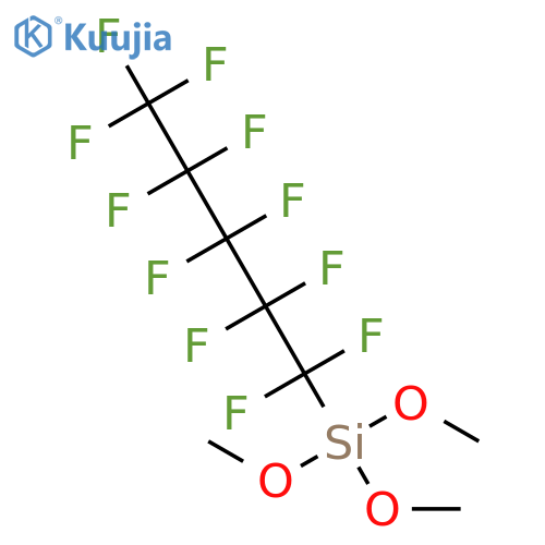 Silane, trimethoxy(undecafluoropentyl)- structure