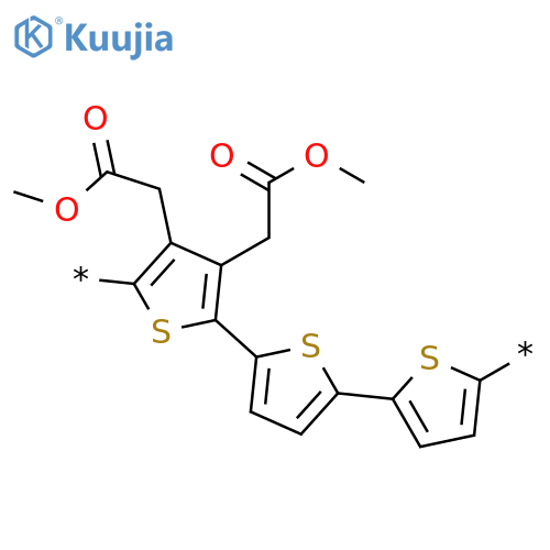 Poly[3,4-bis(2-methoxy-2-oxoethyl)[2,2':5',2''-terthiophene]-5,5''-diyl] structure