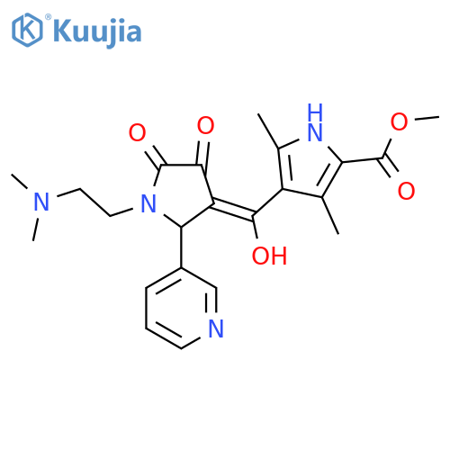 methyl 4-{1-[2-(dimethylamino)ethyl]-4-hydroxy-5-oxo-2-(pyridin-3-yl)-2,5-dihydro-1H-pyrrole-3-carbonyl}-3,5-dimethyl-1H-pyrrole-2-carboxylate structure