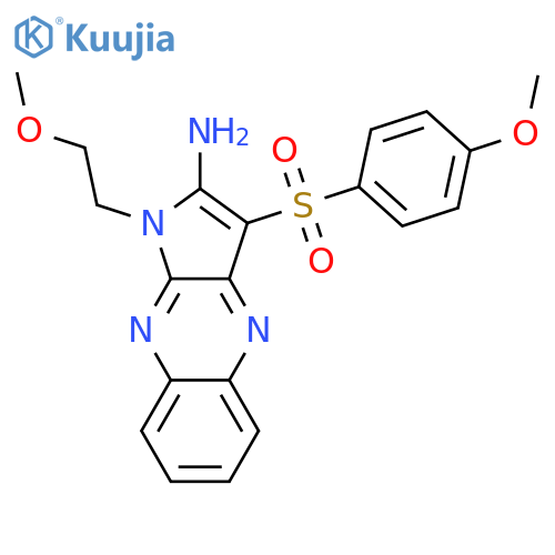 3-(4-methoxybenzenesulfonyl)-1-(2-methoxyethyl)-1H-pyrrolo2,3-bquinoxalin-2-amine structure