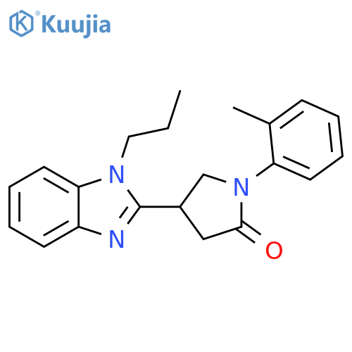 1-(2-methylphenyl)-4-(1-propyl-1H-1,3-benzodiazol-2-yl)pyrrolidin-2-one structure