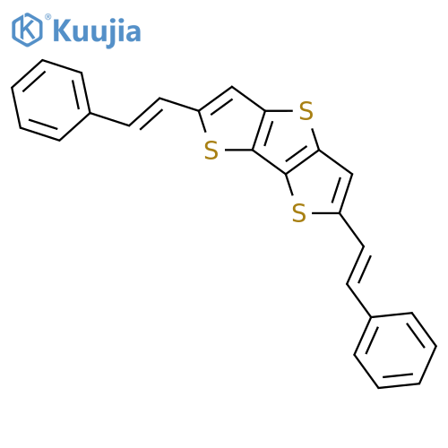 DITHIENO[3,2-B:2',3'-D]THIOPHENE, 2,6-BIS(2-PHENYLETHENYL)- structure