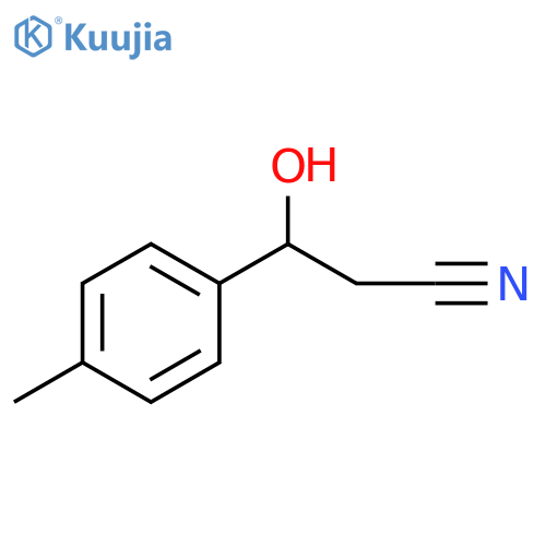 3-hydroxy-3-(4-methylphenyl)propanenitrile structure