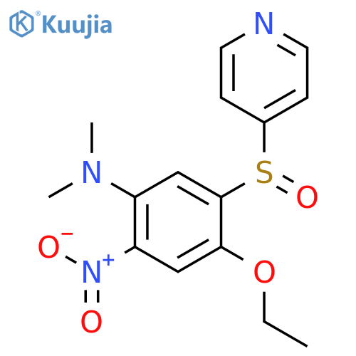 Benzenamine, 4-ethoxy-N,N-dimethyl-2-nitro-5-(4-pyridinylsulfinyl)- structure