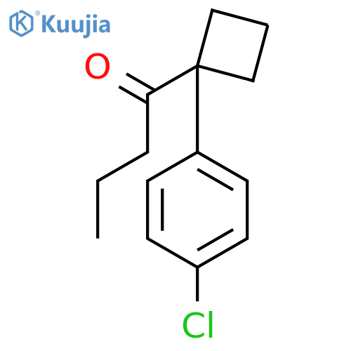1-Butanone, 1-[1-(4-chlorophenyl)cyclobutyl]- structure