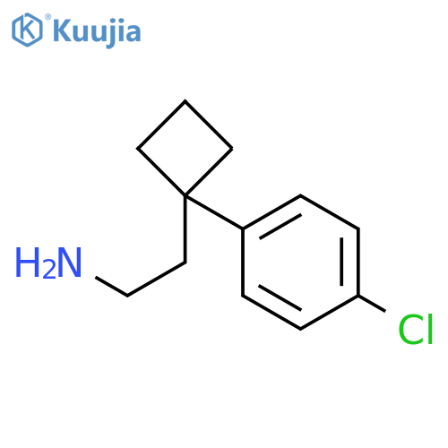 2-1-(4-chlorophenyl)cyclobutylethan-1-amine structure