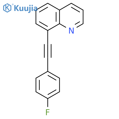 QUINOLINE, 8-[(4-FLUOROPHENYL)ETHYNYL]- structure