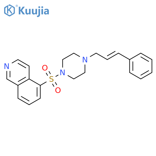 PIPERAZINE, 1-(5-ISOQUINOLINYLSULFONYL)-4-(3-PHENYL-2-PROPENYL)- structure