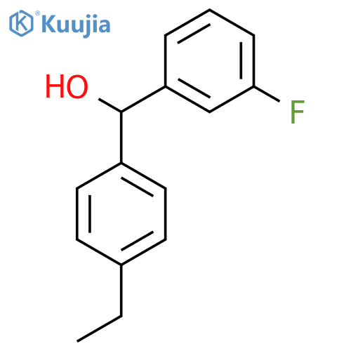 (4-ethylphenyl)(3-fluorophenyl)methanol structure