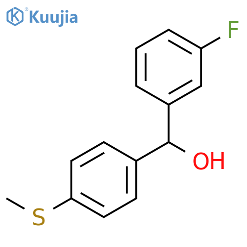 (3-fluorophenyl)-(4-methylsulfanylphenyl)methanol structure