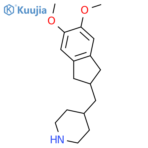 4-(5,6-dimethoxy-2,3-dihydro-1H-inden-2-yl)methylpiperidine structure