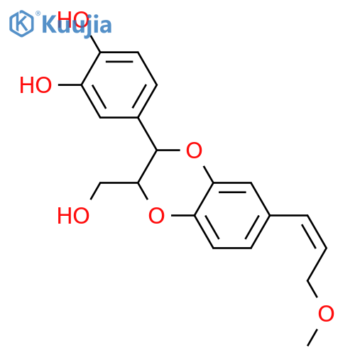3,7'-Epoxy-4,8'-oxylign-7-ene-3',4',9,9'-tetrol; (7E,7'R*,8'R*)-form, 9-Me ether structure