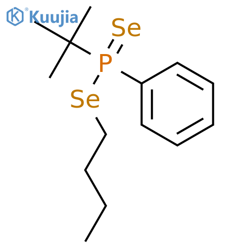Phosphinodiselenoic acid, (1,1-dimethylethyl)phenyl-, butyl ester structure