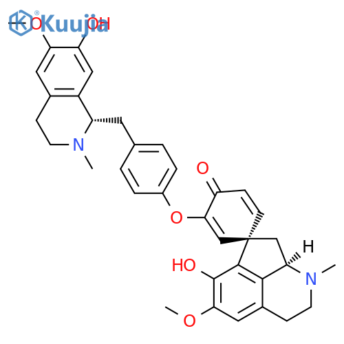 Spiro[2,5-cyclohexadiene-1,7'(1'H)-cyclopent[ij]isoquinolin]-4-one, 2',3',8',8'a-tetrahydro-6'-hydroxy-5'-methoxy-1'-methyl-3-[4-[[(1S)-1,2,3,4-tetrahydro-7-hydroxy-6-methoxy-2-methyl-1-isoquinolinyl]methyl]phenoxy]-, (1S,8'aR)- (9CI) structure