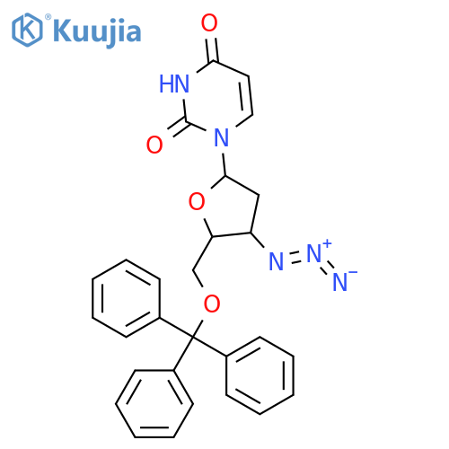 Uridine,3'-azido-2',3'-dideoxy-5'-O-(triphenylmethyl)- (9CI) structure