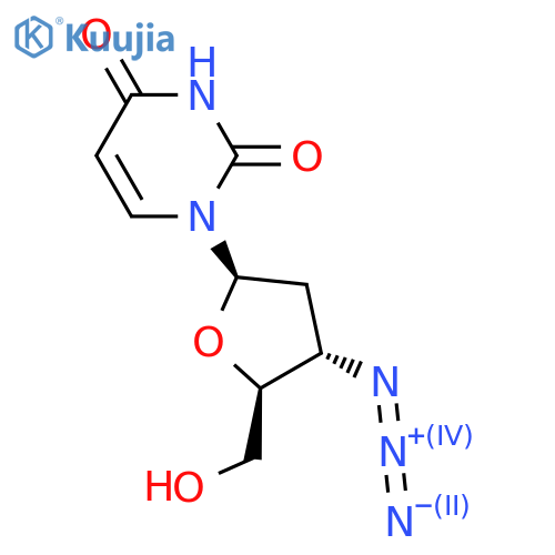 3'-Azido-2',3'-dideoxyuridine structure