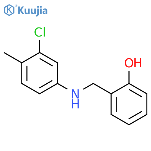2-(((3-Chloro-4-methylphenyl)amino)methyl)phenol structure