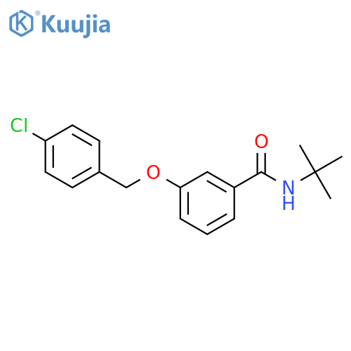 BENZAMIDE, 3-[(4-CHLOROPHENYL)METHOXY]-N-(1,1-DIMETHYLETHYL)- structure