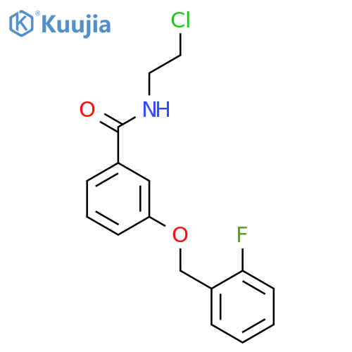 BENZAMIDE, N-(2-CHLOROETHYL)-3-[(2-FLUOROPHENYL)METHOXY]- structure
