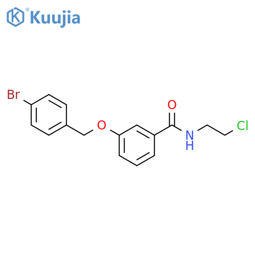Benzamide, 3-[(4-bromophenyl)methoxy]-N-(2-chloroethyl)- structure