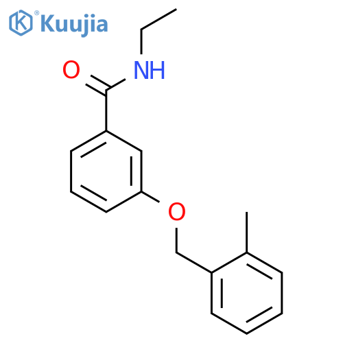 Benzamide, N-ethyl-3-[(2-methylphenyl)methoxy]- structure