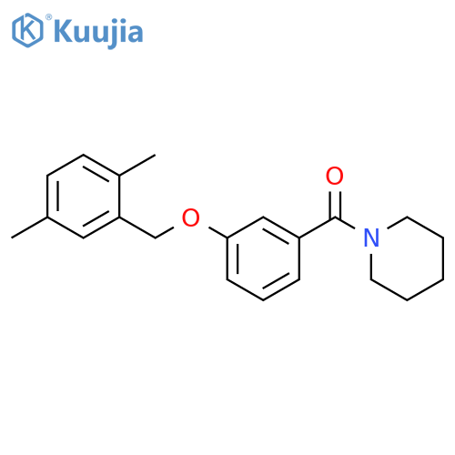 Piperidine, 1-[3-[(2,5-dimethylphenyl)methoxy]benzoyl]- structure