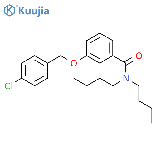 BENZAMIDE, N,N-DIBUTYL-3-[(4-CHLOROPHENYL)METHOXY]- structure
