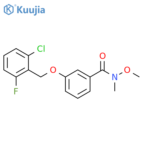 Benzamide, 3-[(2-chloro-6-fluorophenyl)methoxy]-N-methoxy-N-methyl- structure