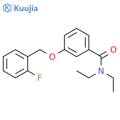 Benzamide, N,N-diethyl-3-[(2-fluorophenyl)methoxy]- structure