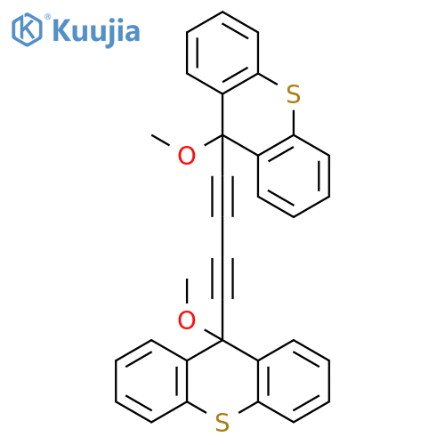 9H-Thioxanthene, 9,9'-(1,3-butadiyne-1,4-diyl)bis[9-methoxy- structure