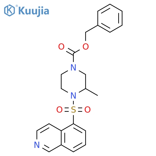 1-Piperazinecarboxylic acid, 4-(5-isoquinolinylsulfonyl)-3-methyl-, phenylmethyl ester structure