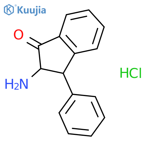 1H-Inden-1-one, 2-amino-2,3-dihydro-3-phenyl-, hydrochloride structure