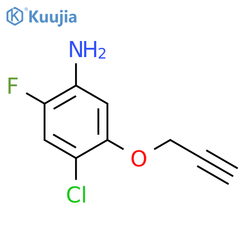 Benzenamine, 4-chloro-2-fluoro-5-(2-propynyloxy)- structure