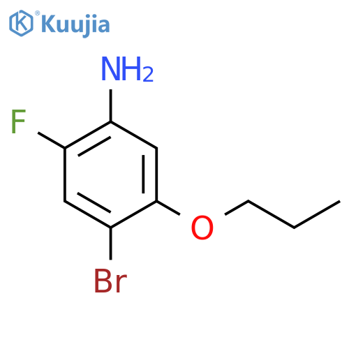 BENZENAMINE, 4-BROMO-2-FLUORO-5-PROPOXY- structure