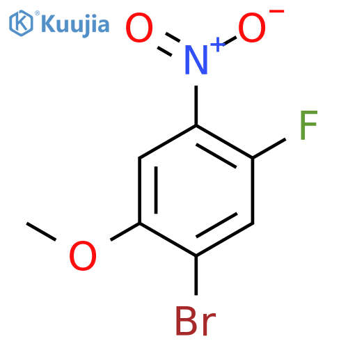 BENZENE, 1-BROMO-5-FLUORO-2-METHOXY-4-NITRO- structure