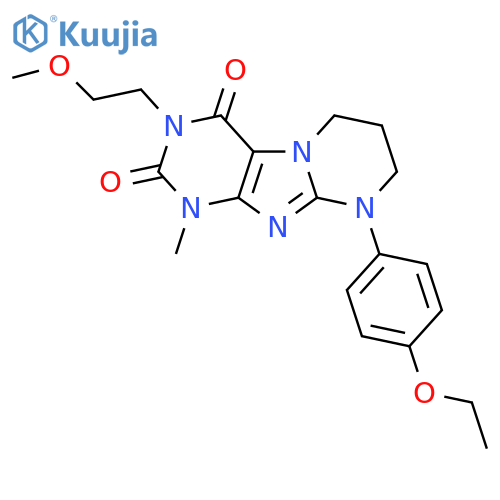 9-(4-ethoxyphenyl)-3-(2-methoxyethyl)-1-methyl-1H,2H,3H,4H,6H,7H,8H,9H-pyrimido1,2-gpurine-2,4-dione structure