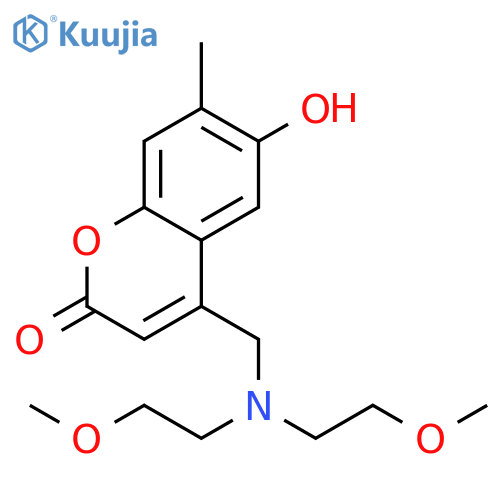 4-{[bis(2-methoxyethyl)amino]methyl}-6-hydroxy-7-methyl-2H-chromen-2-one structure