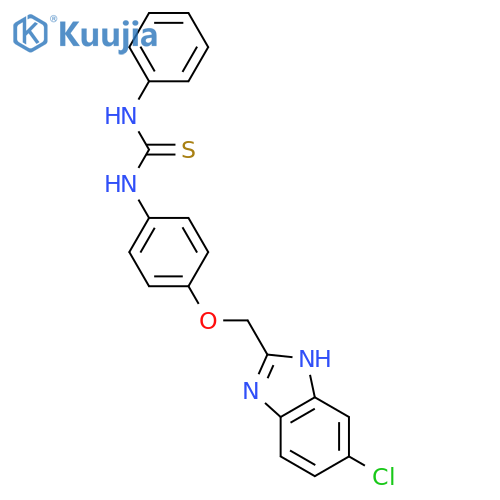 1-{4-[(6-chloro-1H-benzimidazol-2-yl)methoxy]phenyl}-3-phenylthiourea structure