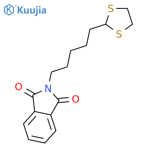 1H-Isoindole-1,3(2H)-dione, 2-[5-(1,3-dithiolan-2-yl)pentyl]- structure