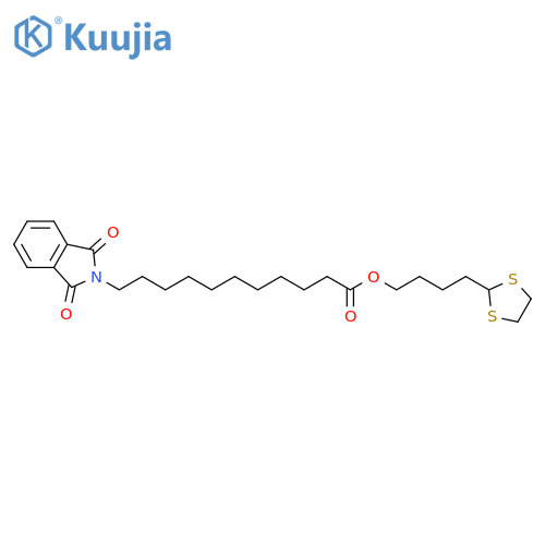 2H-Isoindole-2-undecanoic acid, 1,3-dihydro-1,3-dioxo-,4-(1,3-dithiolan-2-yl)butyl ester structure