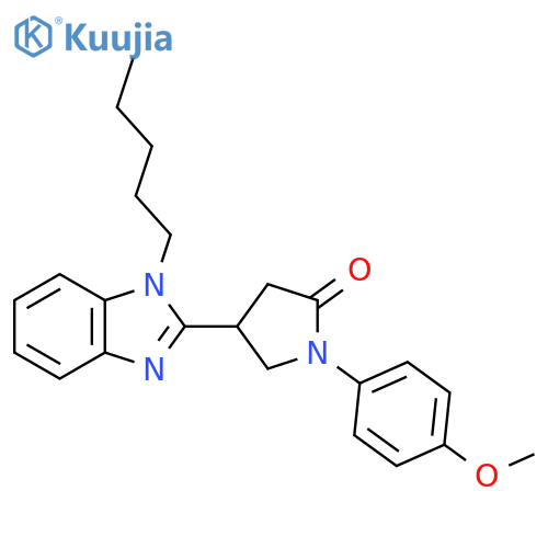 1-(4-methoxyphenyl)-4-(1-pentyl-1H-1,3-benzodiazol-2-yl)pyrrolidin-2-one structure