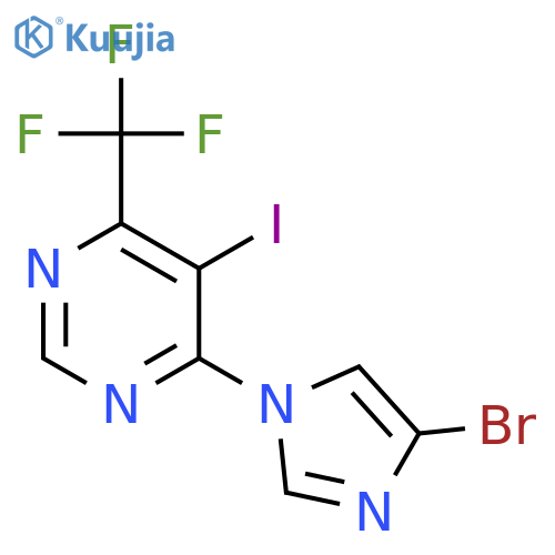 Pyrimidine, 4-(4-bromo-1H-imidazol-1-yl)-5-iodo-6-(trifluoromethyl)- structure