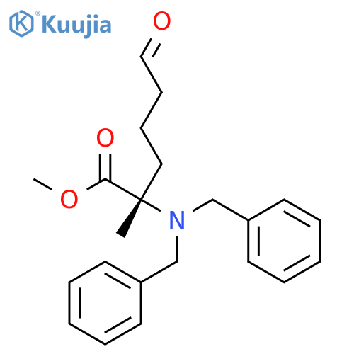L-Norleucine, 2-methyl-6-oxo-N,N-bis(phenylmethyl)-, methyl ester structure